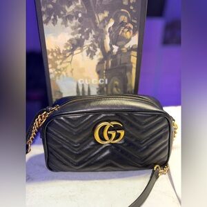 XMAS SALE TODAY ONLY Gucci Small Black Marmont Shoulder Bag